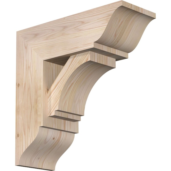 Ekena Millwork Imperial Traditional Smooth Bracket w/ Offset Brace, Douglas Fir, 7 1/2"W x 20"D x 20"H BKT0806X20X20IMP01SDF - main